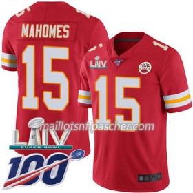 Maillot Kansas City Chiefs Patrick Mahomes 15 Nike Rouge 100th 2020 Super Bowl LIV - Homme